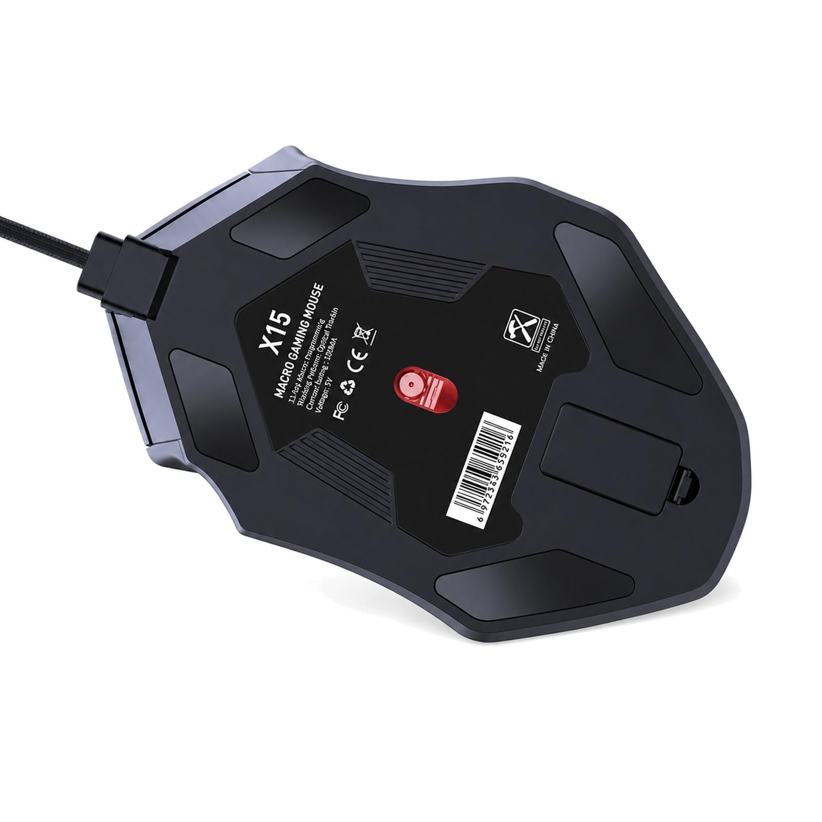 Gaming Mouse, RGB Wired Mouse with 12 Programmable Macro Keys, High Precision Optical Sensor, for PC Laptop Computer Gaming-image-26