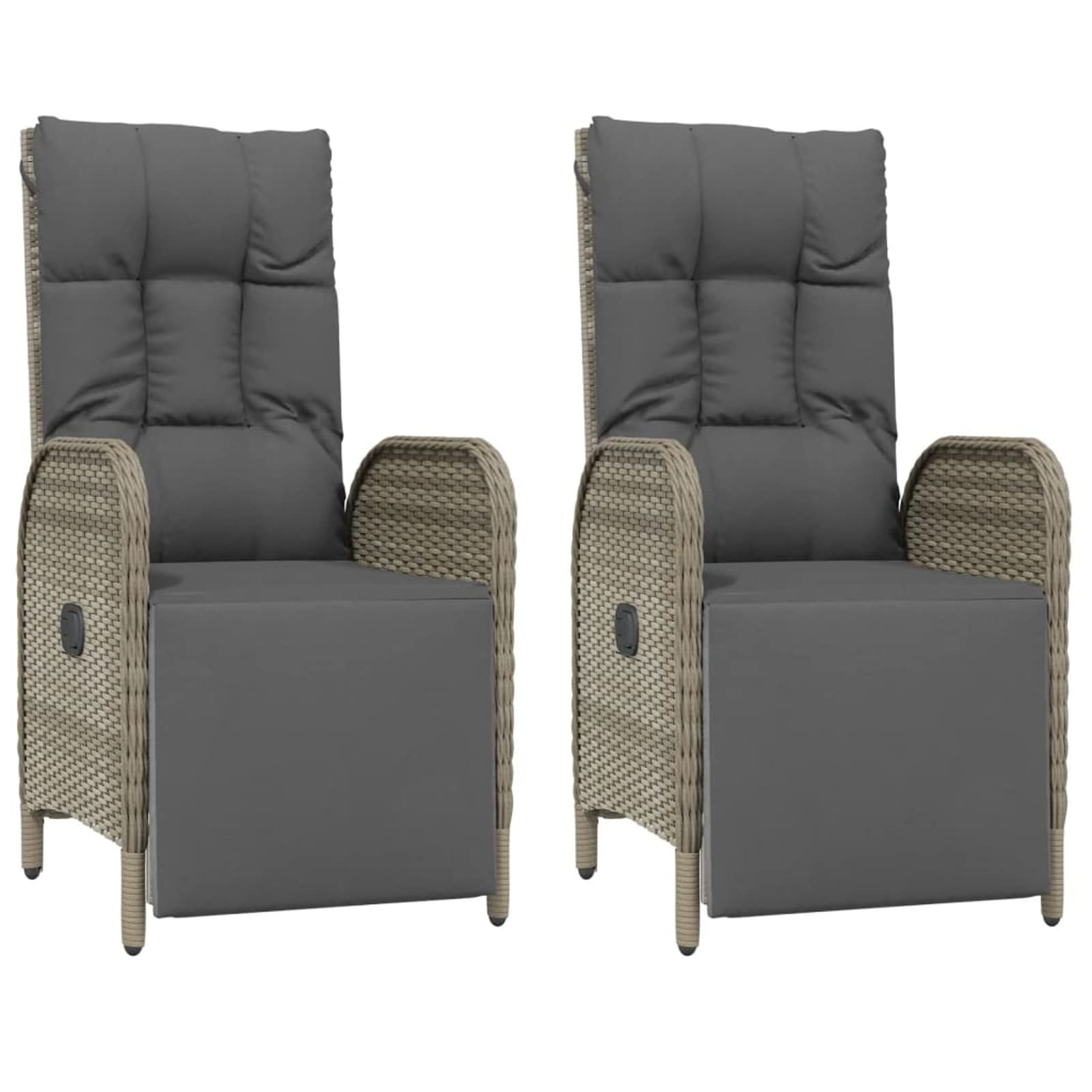 3185205 Set da Pranzo Giardino 5pz Nero e Grigio con Cuscini Polyrattan Testata in Legno,Testata Letto Matrimoniale Muebles Dormitorio Spalliera Letto Testiere per Letto Matrimoniale