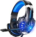 BENGOO G9000 Stereo Gaming Headset for PS4 PC Xbox One PS5 Controller, Noise Cancelling Over Ear Headphones with Mic, LED Light, 7.1 Surround Sound, Soft Memory Earmuffs for Nintendo Xbox Series X|S