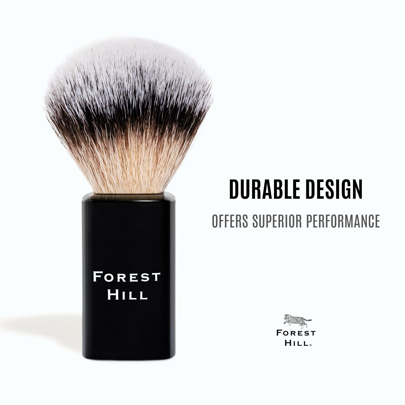 Forest Hill Premium Lincoln Shaving Brush For Men, Super Soft Bristles & Ergonomic Design, Compact & Easy Grip, Ideal For Personal & Professional Salon (Black) - Image 3 thumbnail