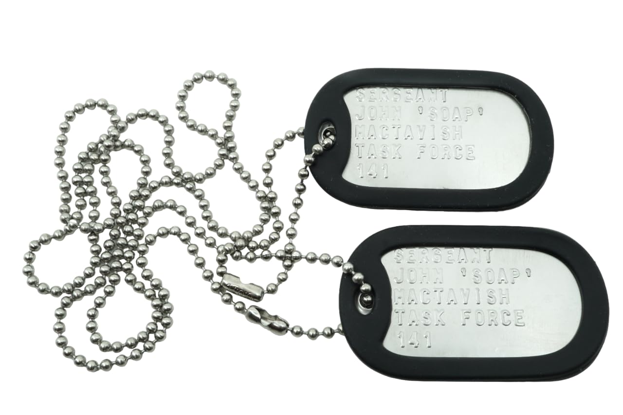Sergeant John Soap Mactavish Military Dog tag Set Cosplay Halloween Prop