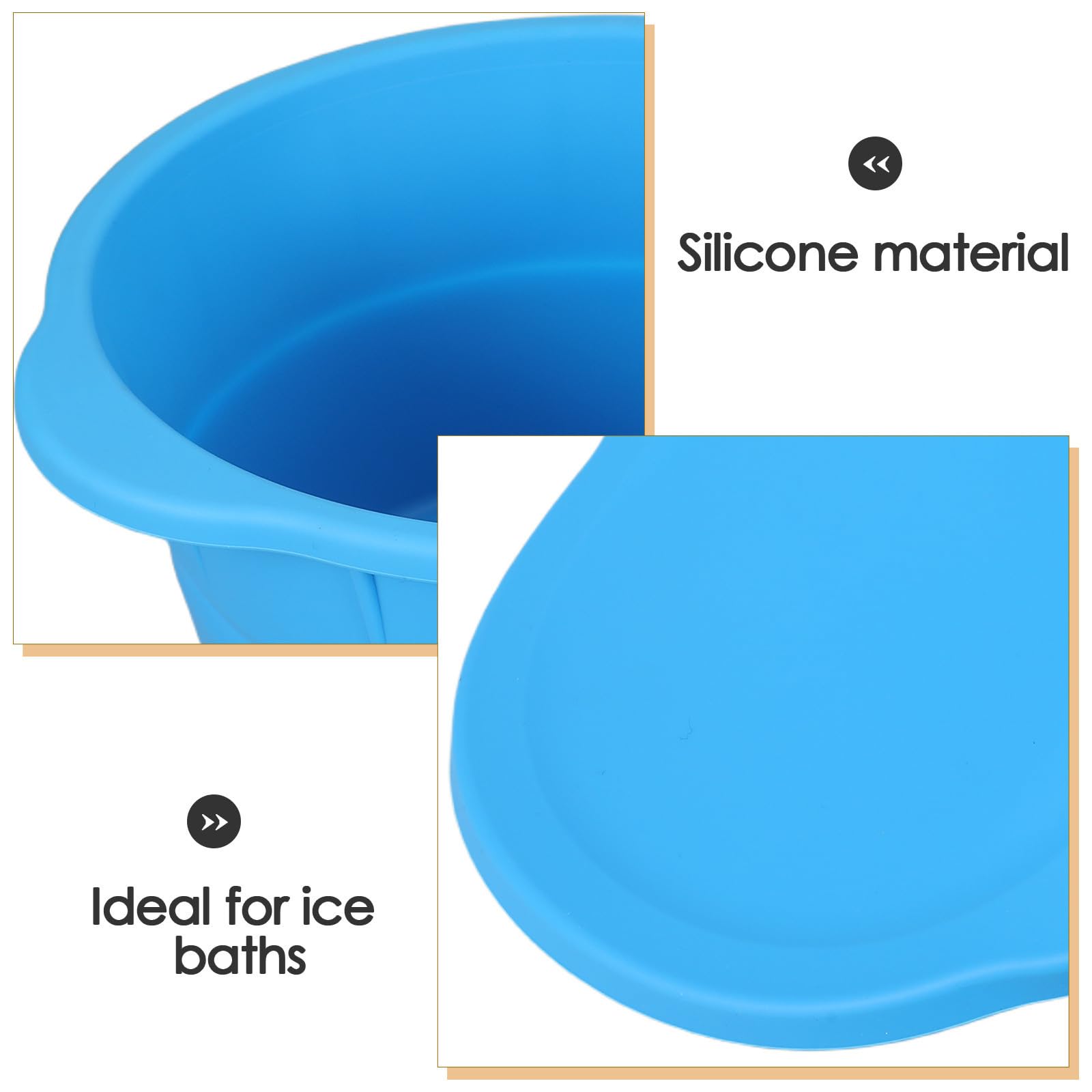 2 Piezas Molde de Silicona Reutilizable para Cubitos de Hielo Redondo Capacidad de 3.6l y Diseño Plegable Adecuado para Uso al Aire Libre y Viajes