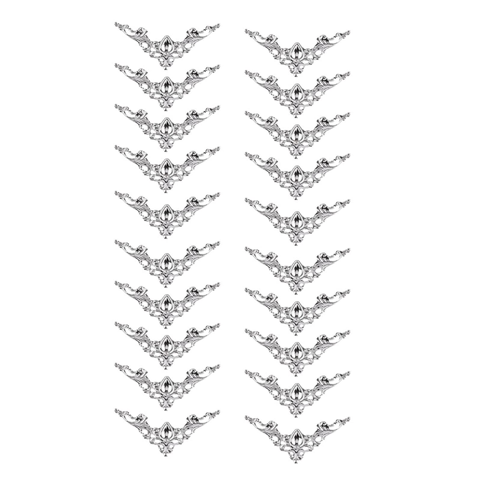 Decorative Corner Protector for Jewelry Box, Gifts Box, Book, Scrapbook, Album, Vintage Style (White)