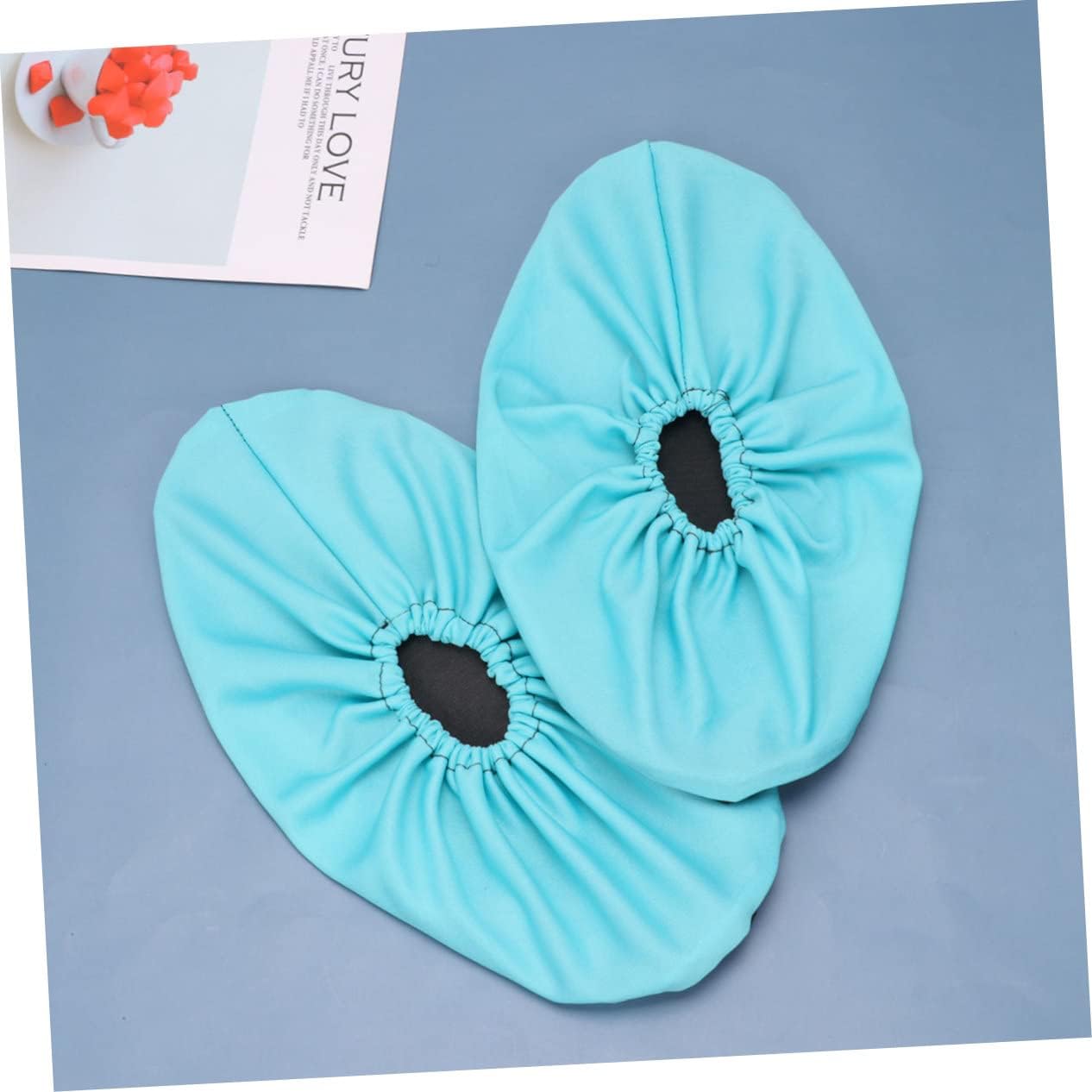5 Pairs Anti-slip Blue Shoe Covers Thicken Skid Preventer Overshoes for Adults