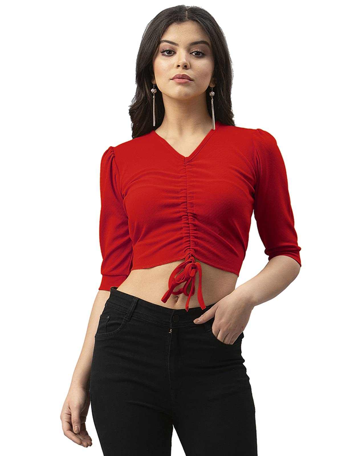 siril Women's Polyester Regular Fit Crop Top-picture-42