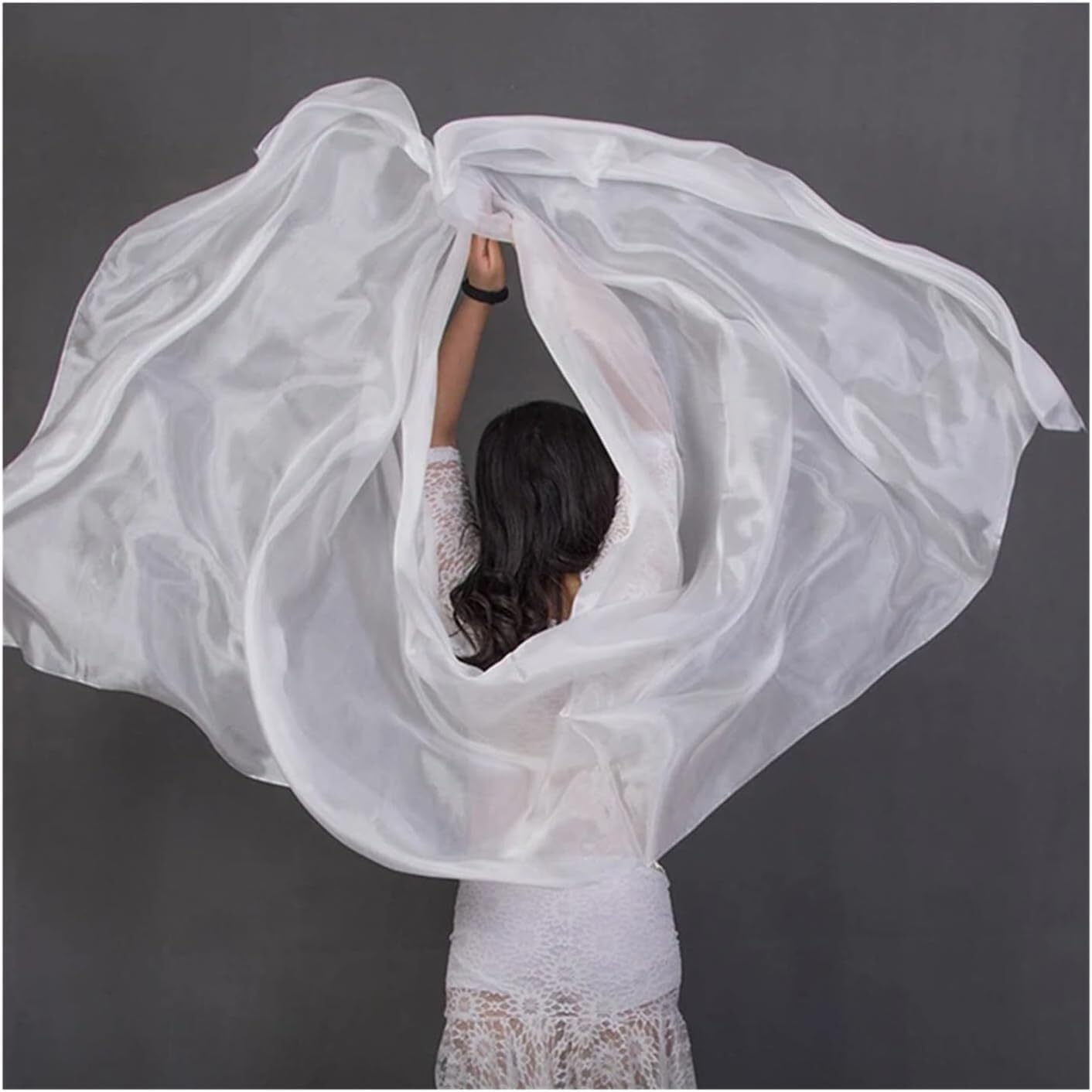Voile de danse du ventre en soie grand format, lot de 8 pièces