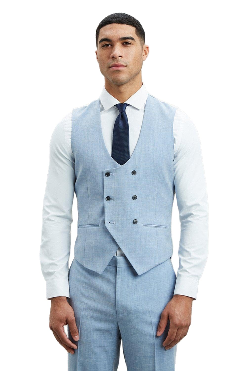 BurtonMen Pale Sharkskin Waistcoat