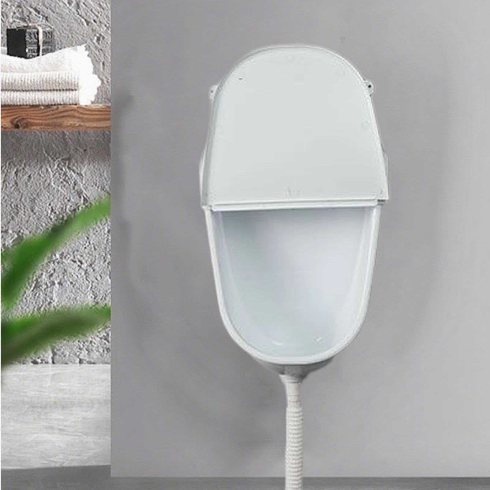 Wandmontiertes Urinal Für Toilettenzubehör mit Deckel | Spritzwassergeschützter Urinabscheider Für Männer Väter Zuhause Hof Wohnmobil Wohnheim Camping Garten Terrasse Badezimmer