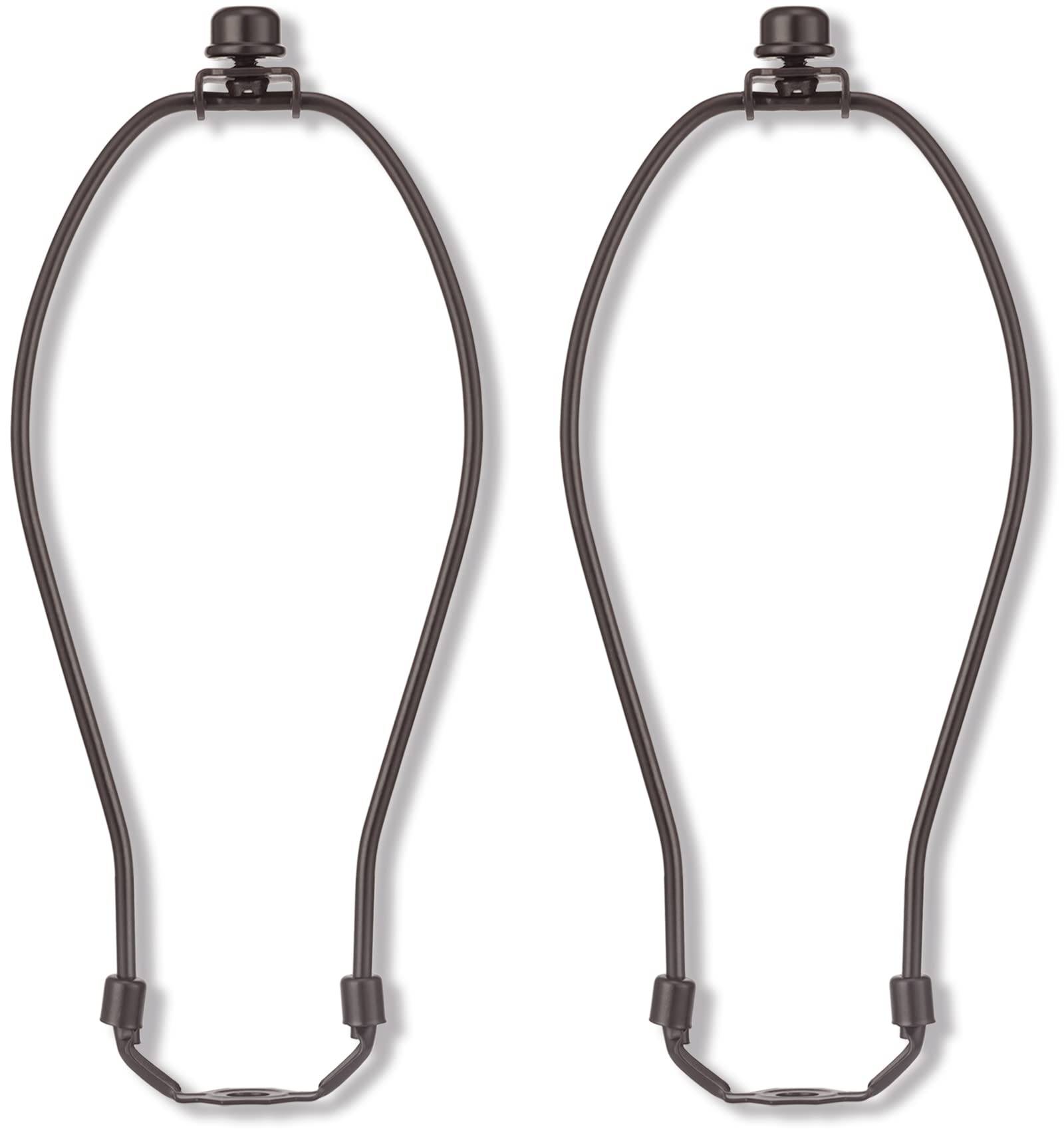 Qc 10 Inch Bronze Heavy Duty Lamp Harp Holder, 2 Set Detachable, Metal Frame, Lamp Base Mount