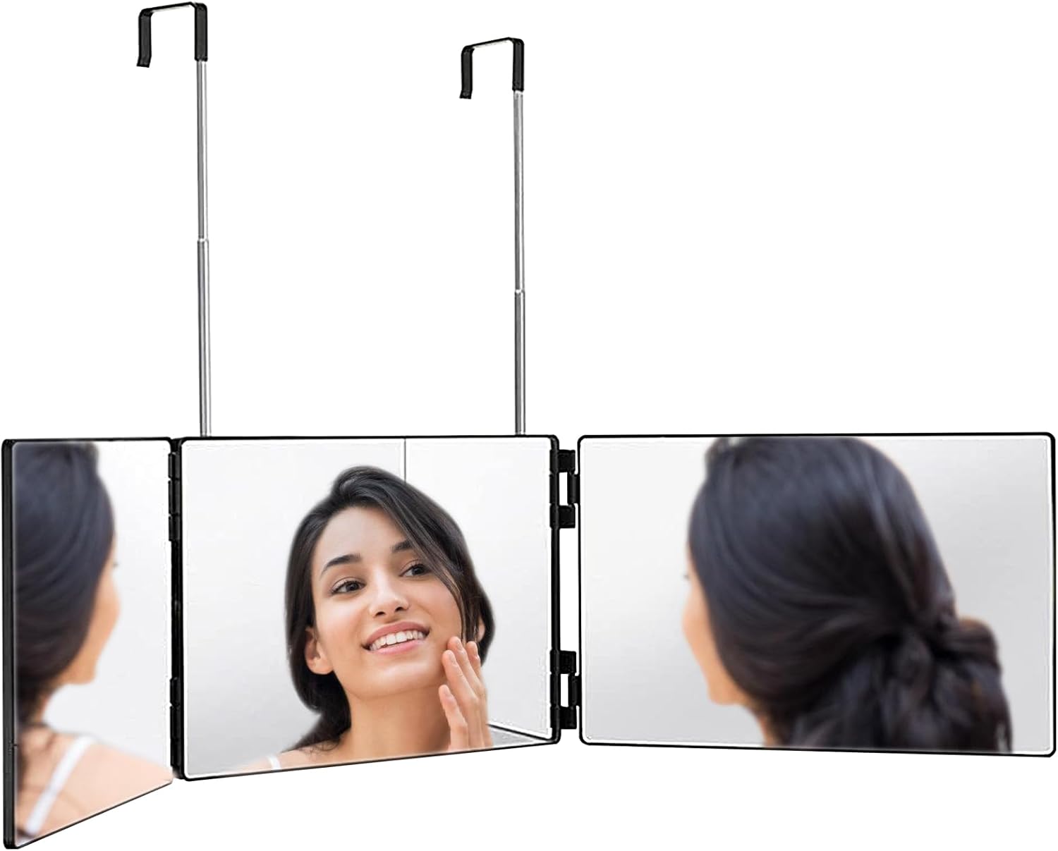 Vegena 3 Way Mirror for Hair Cutting, 3 Way Self Braiding Mirror, 360