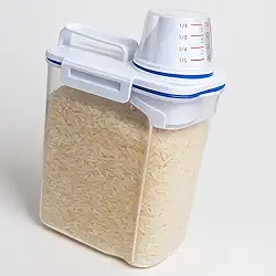 Pote Hermético Organizador de Cozinha com Dosador 2kg para Mantimentos, Arroz, Feijão, Farinha ou Ração