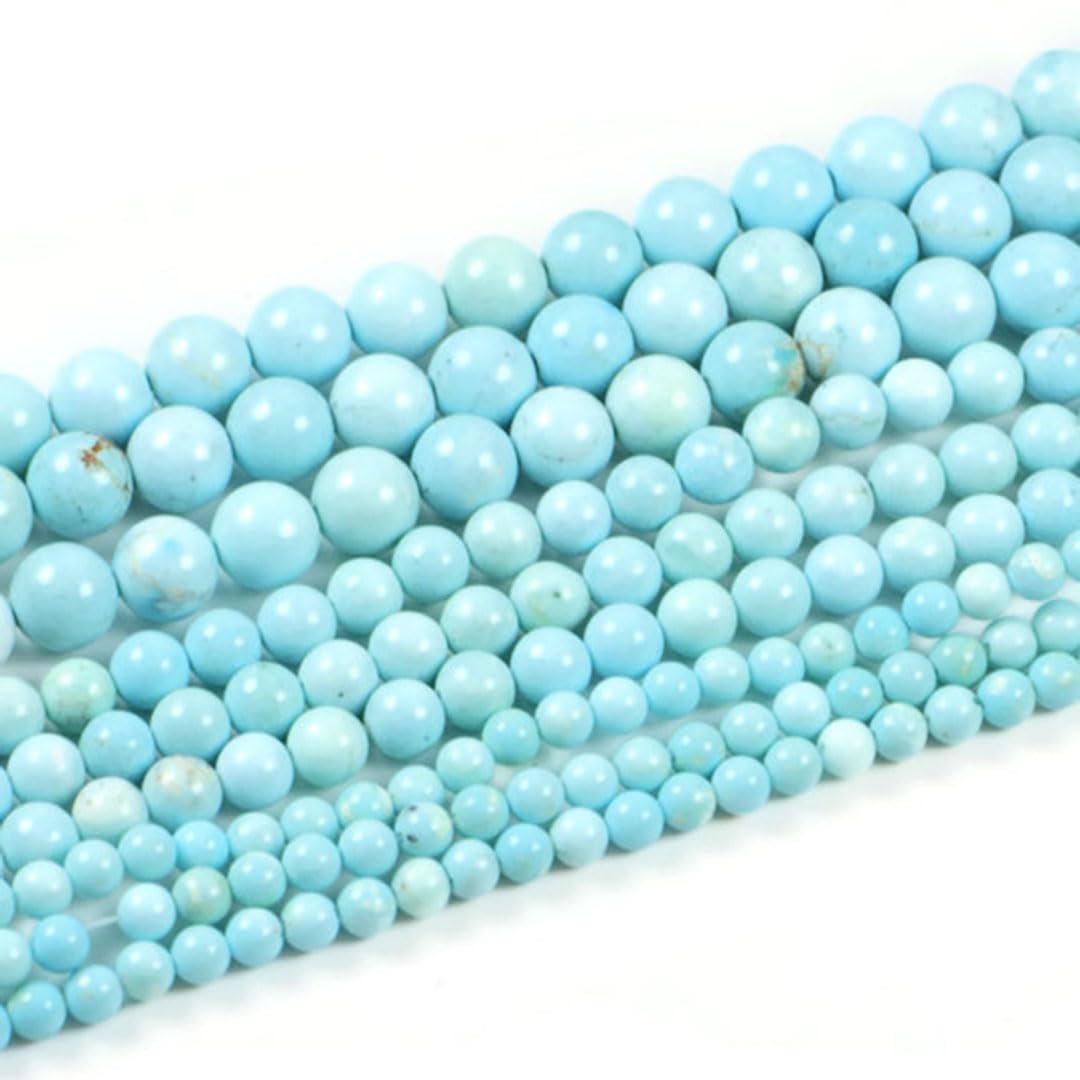 Semi-Precious Beads Turquoise Round Gemstone Jewellery Making 15.5"- 6mm