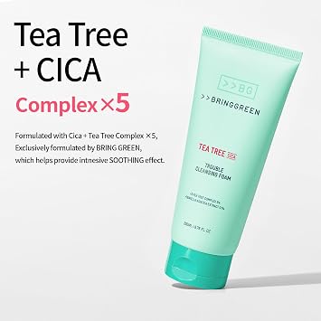 BRING GREEN Tea Tree CICA Soothing Toner & Cleansing Foam