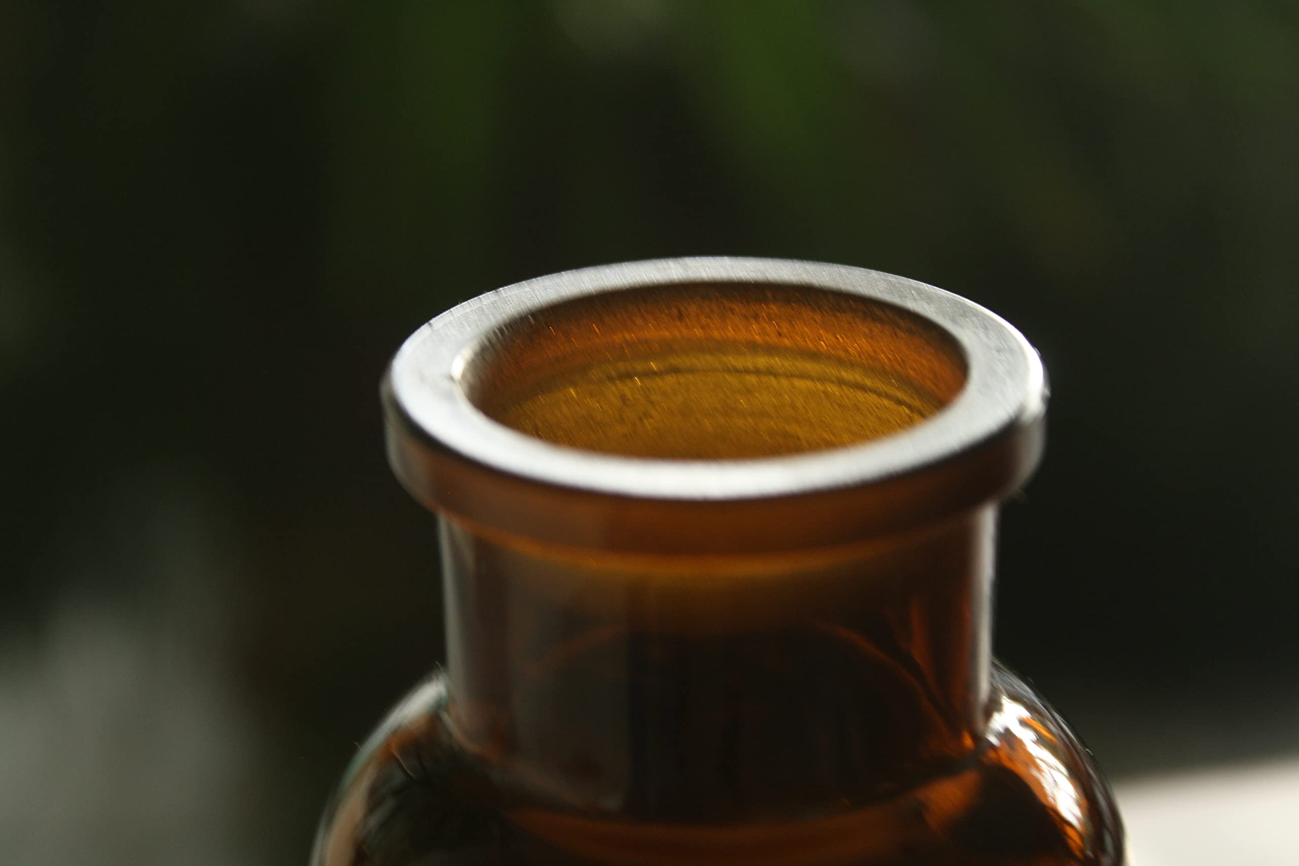 JoanLab Apothekerflasche (6er Pack) aus Braunglas mit Schliffdeckel, 125 ml, für Labor, Apotheke, Küche