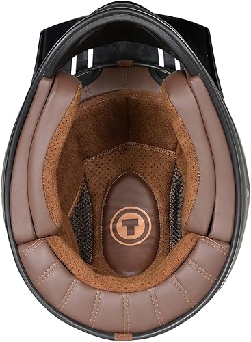 Miniatura 6 de TORC T3Baja - Casco de motocicleta de fibra de vidrio retro clásico de cara completa con aprobación DOT y ECE