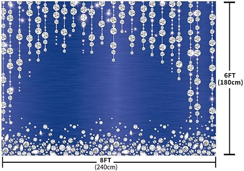 Vista 24 de Sendy Telón de fondo de cortina de diamantes morados de 7 x 5 pies para fotografía, decoración de fiesta de cumpleaños, boda, despedida de soltera