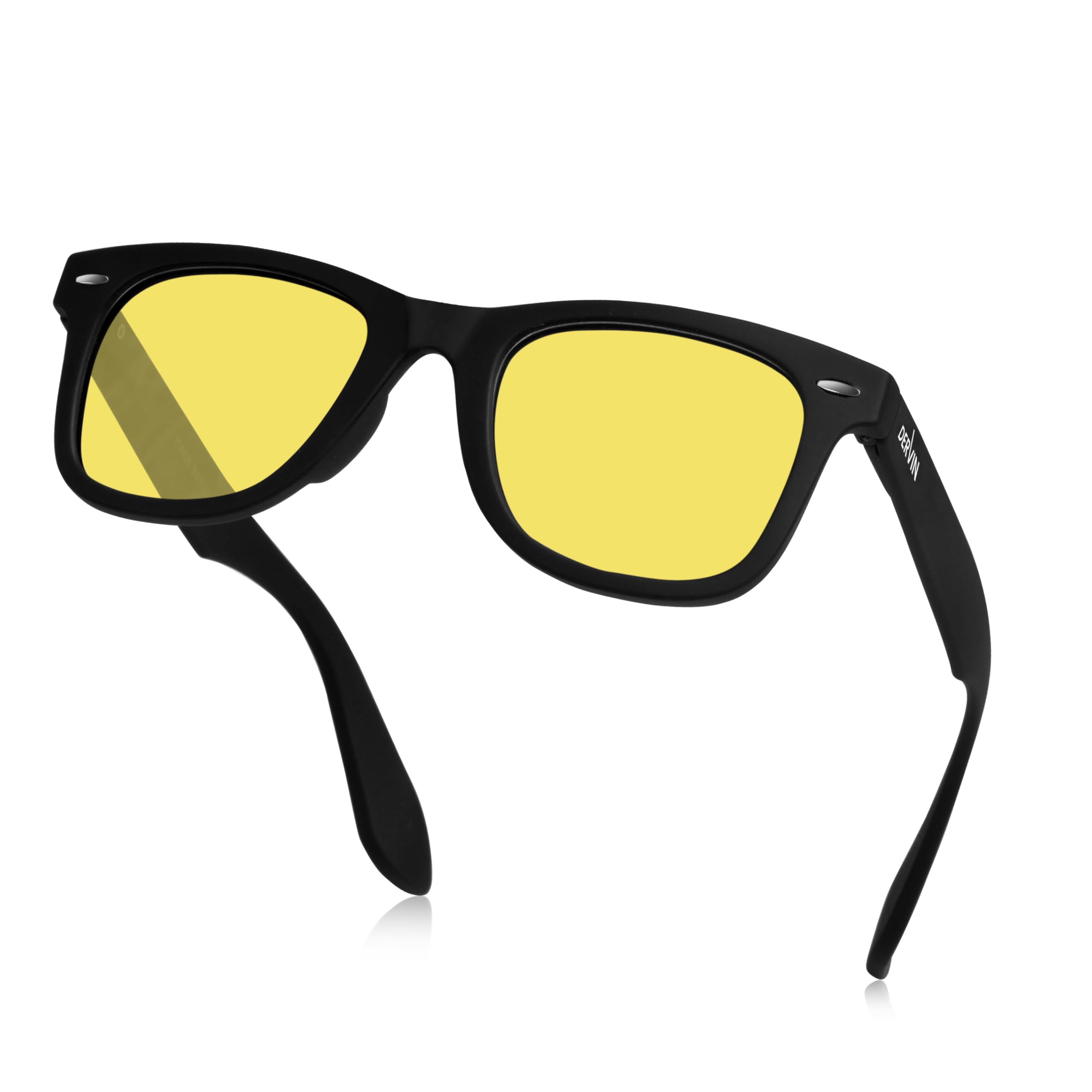 Dervin Gafas de sol cuadradas polarizadas con protección UV para hombres y mujeres