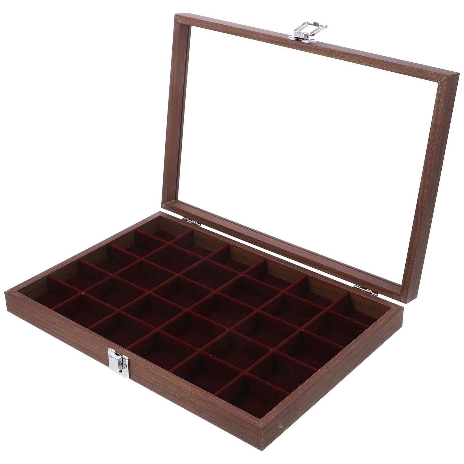 Boîte à Sachets de Thé Bois avec Compartiments Couvercle Transparent pour Rangement Organisé Support Créatif pour Bureau et Maison Design Élégant et Fonctionnel