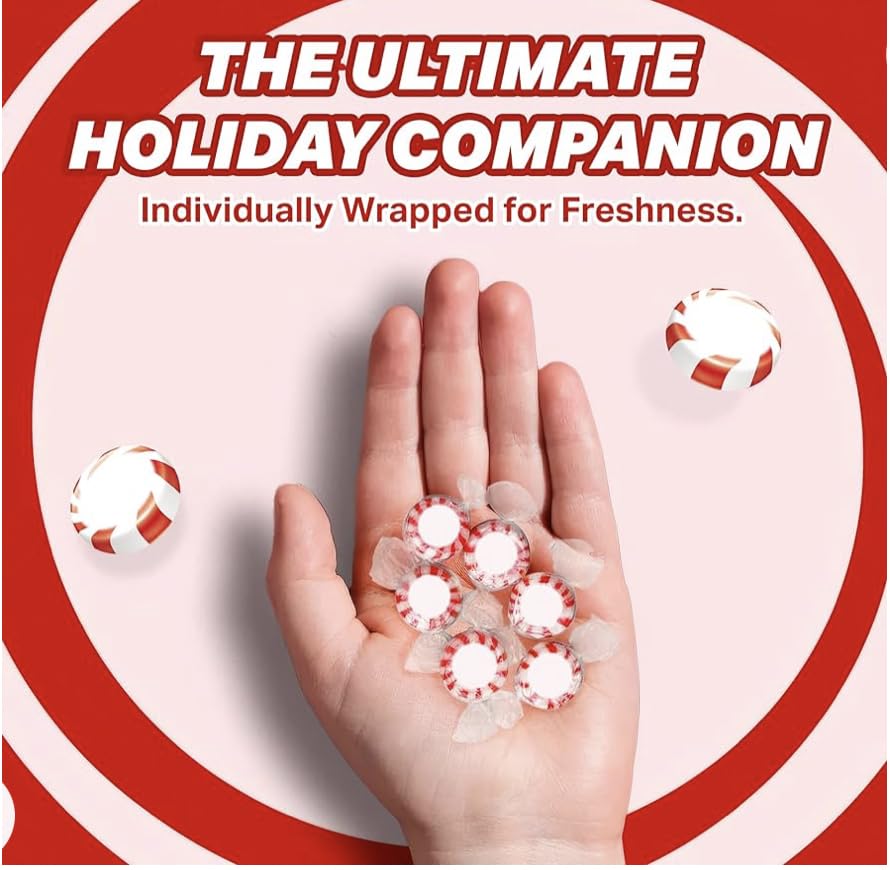 Starlight Peppermint Bulk Candy - 5 Pounds Approx 400 Pieces - Bulk Candy Individually Wrapped - Hard Candy - Mints Bulk - Christmas Candy, Peppermint Candy - Ideal Christmas Peppermint - Candy - Holiday Mints - Christmas Candy Bulk