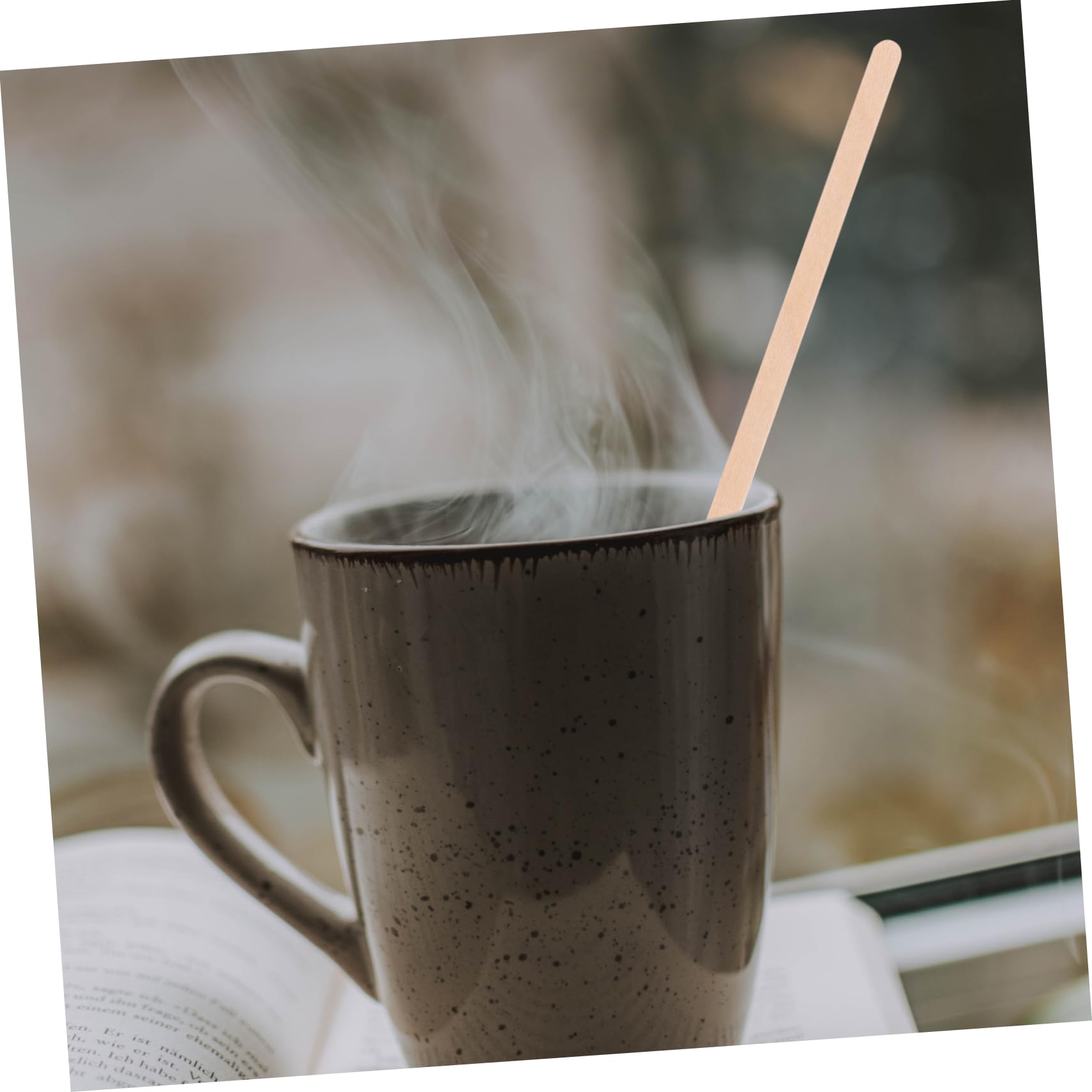 ULTECHNOVO 450 Piezas agitador de café batidora para Cafe Milk Shake agitadores de Cafe Palillos para cócteles agitadores de Jugo Reutilizables Desechable señal de una Sola Vez Reutilizable