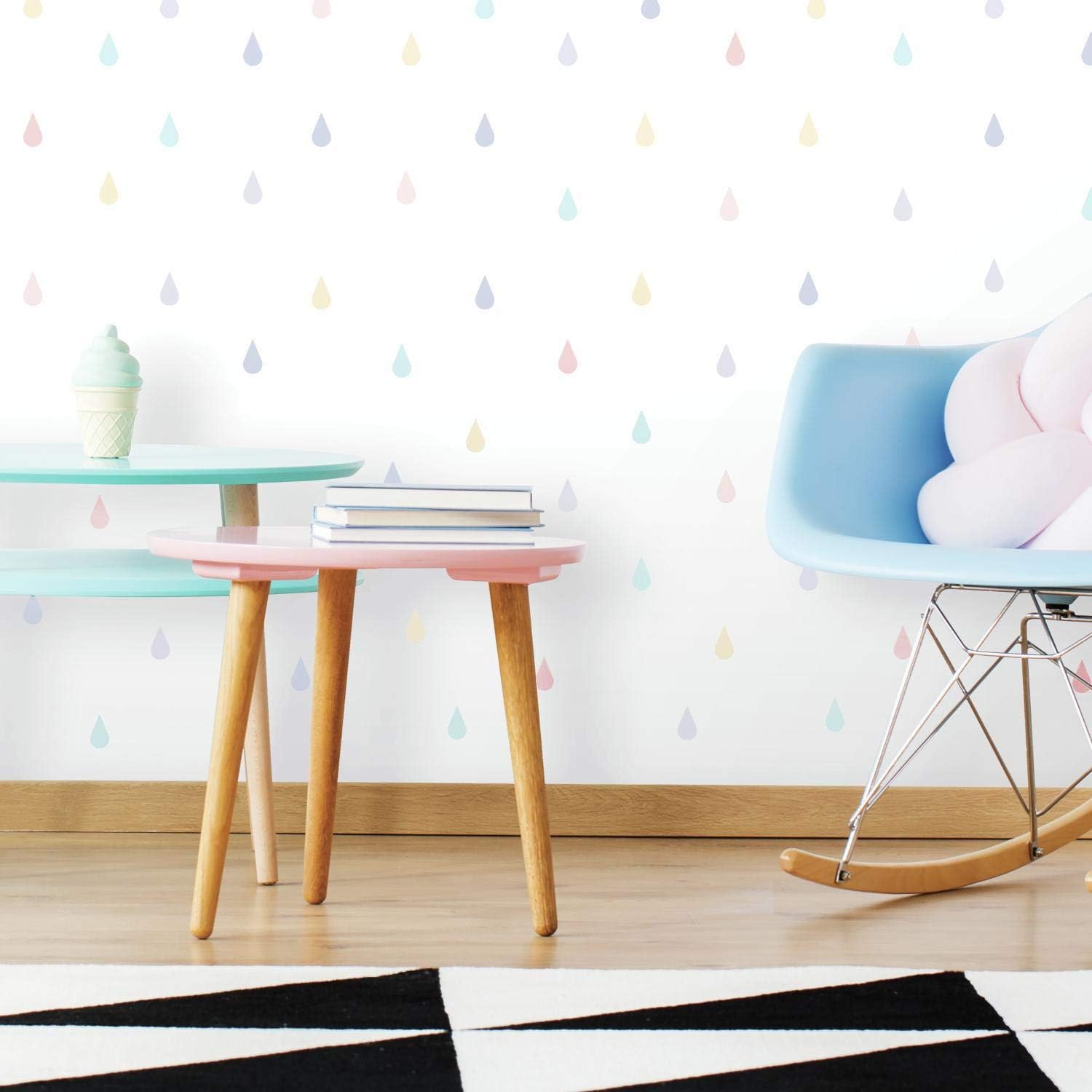 RoomMates Soft Pastel Raindrop Peel And Stick Wall Decals