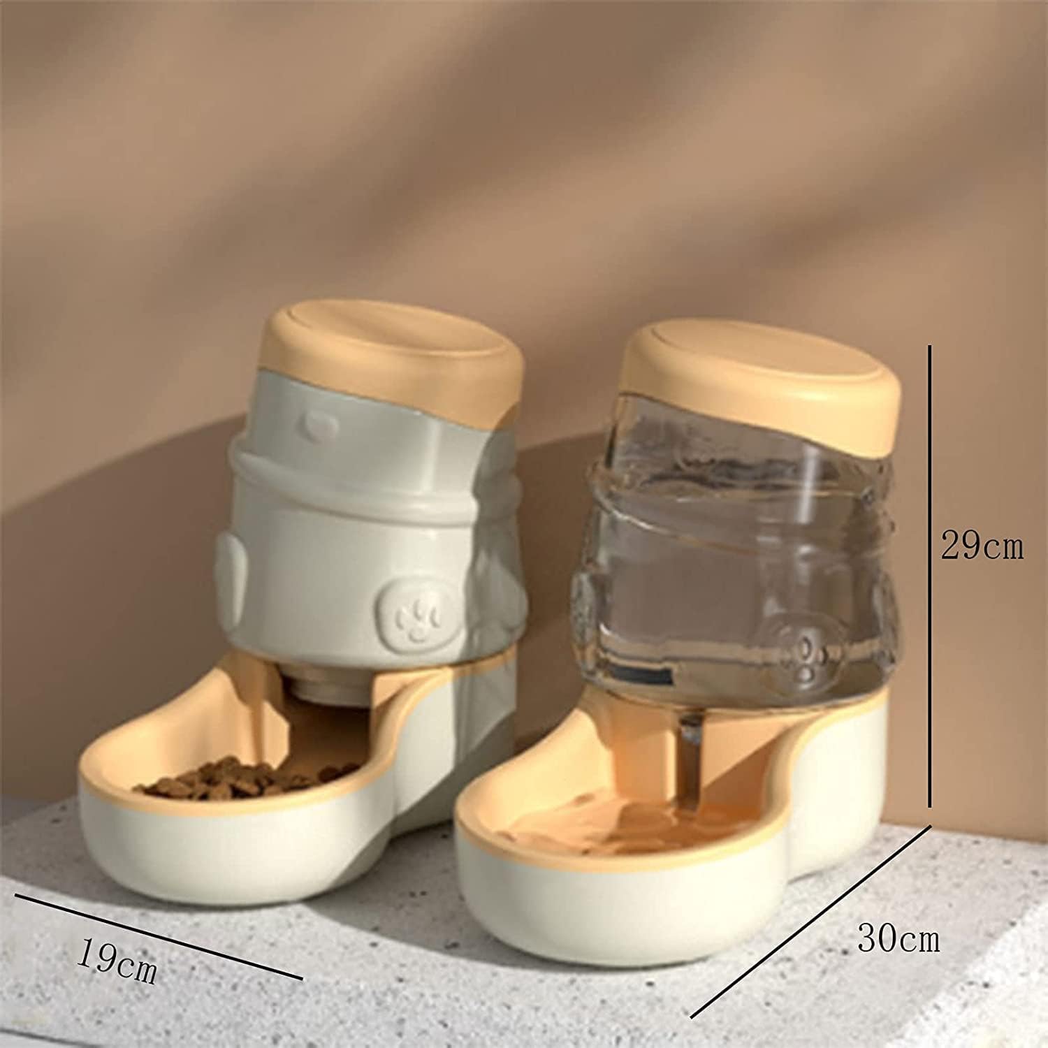 Fountain Automatic Pet Food Feeder and Water Dispensers Dog Set 3.2L Gravity No Spill Water Dispenser and Feeder for Small Medium Dog Pets Pet Water Dispenser