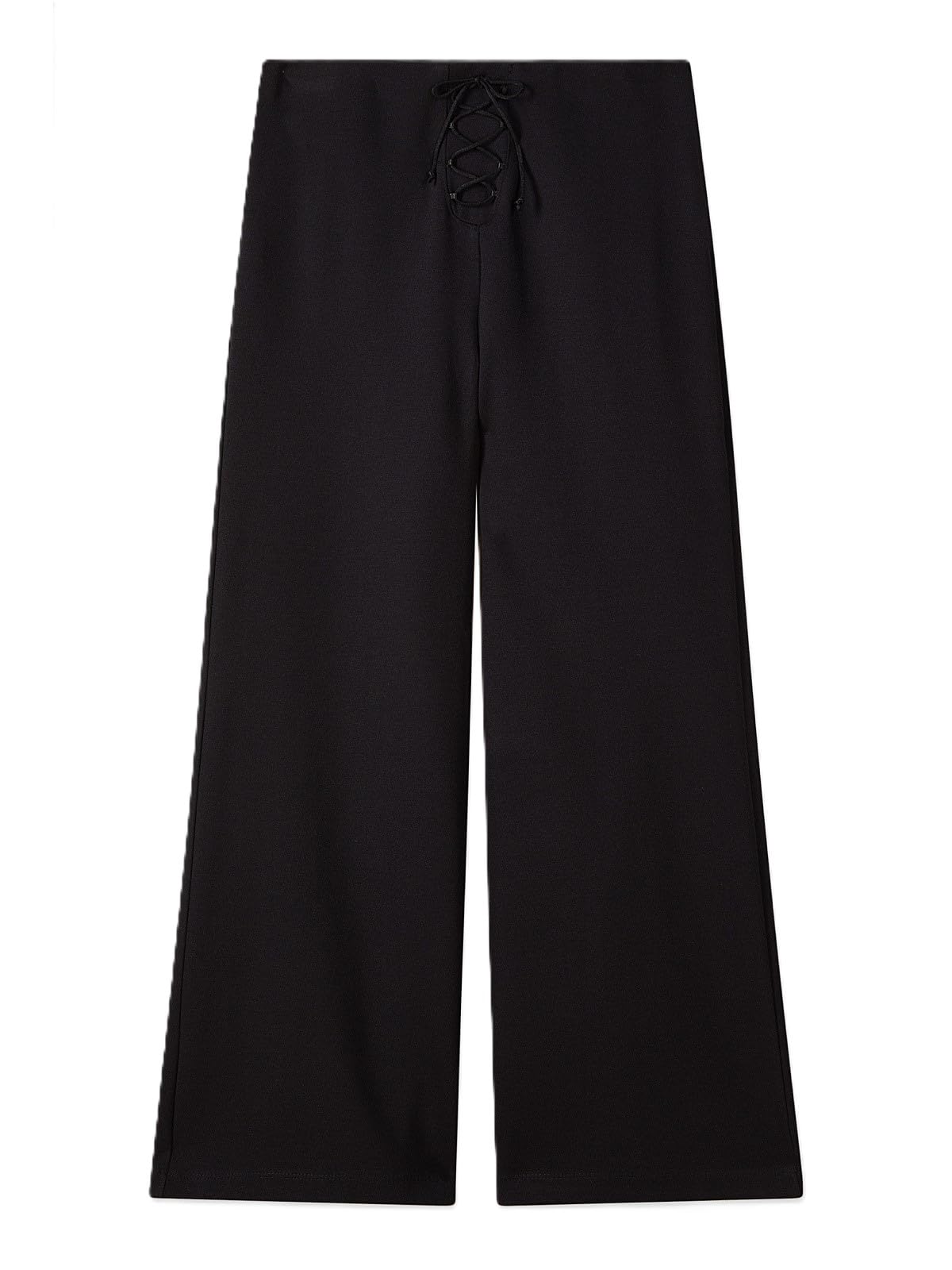PATRIZIA PEPE Pantalone Palazzo Nero con Intreccio Stretch