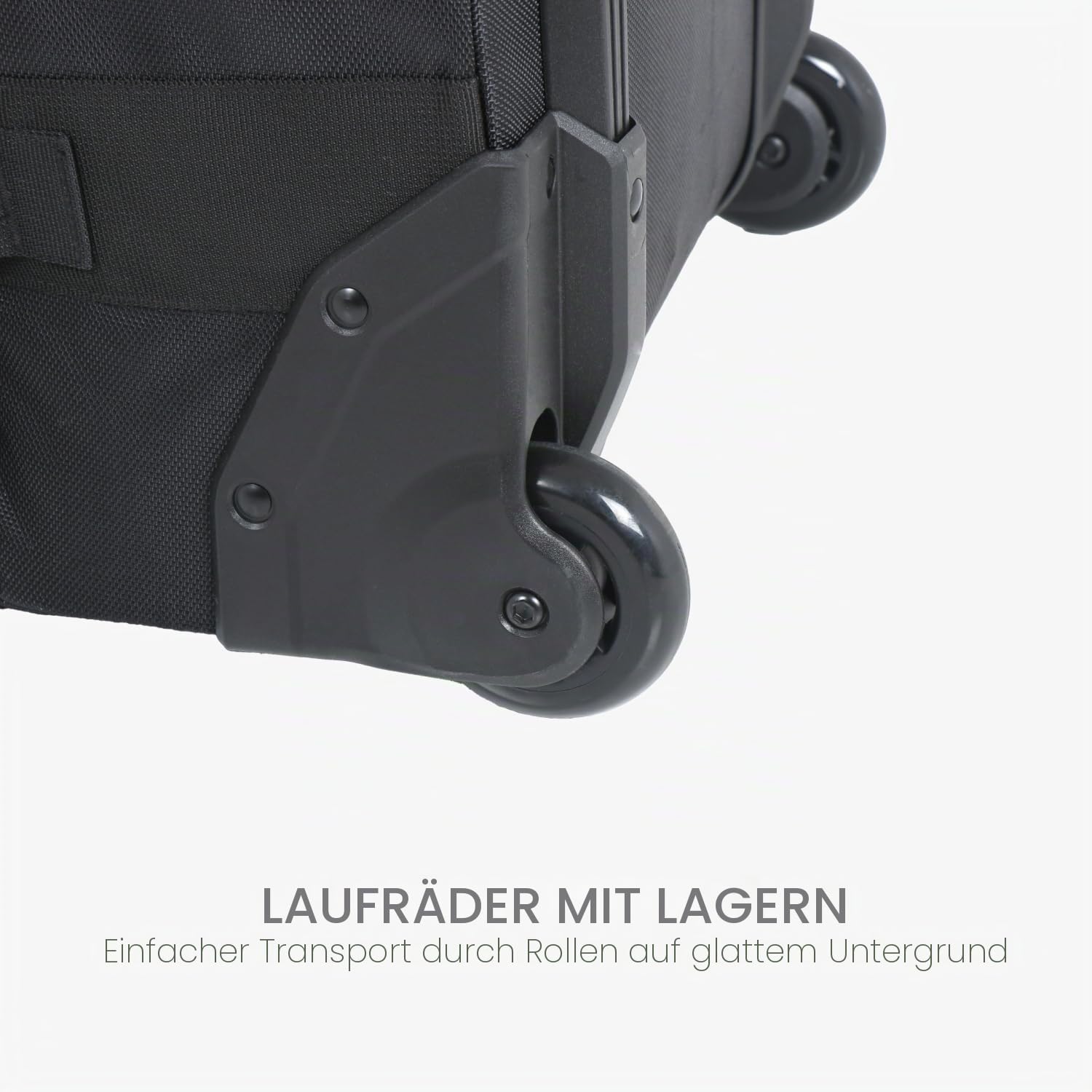 Lifeventure Expedition Clamshell Reisetasche mit Rollen, 110 l, Schwarz, Zusammenklappbarer, großer Koffer mit hartem Boden und leichtgängigen Rollen