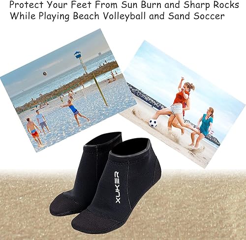 Miniatura 3 de XUKER Calcetines de agua de neopreno de 0.118 in, calcetines de voleibol de playa a prueba de arena, zapatos de agua, botas de buceo para deportes