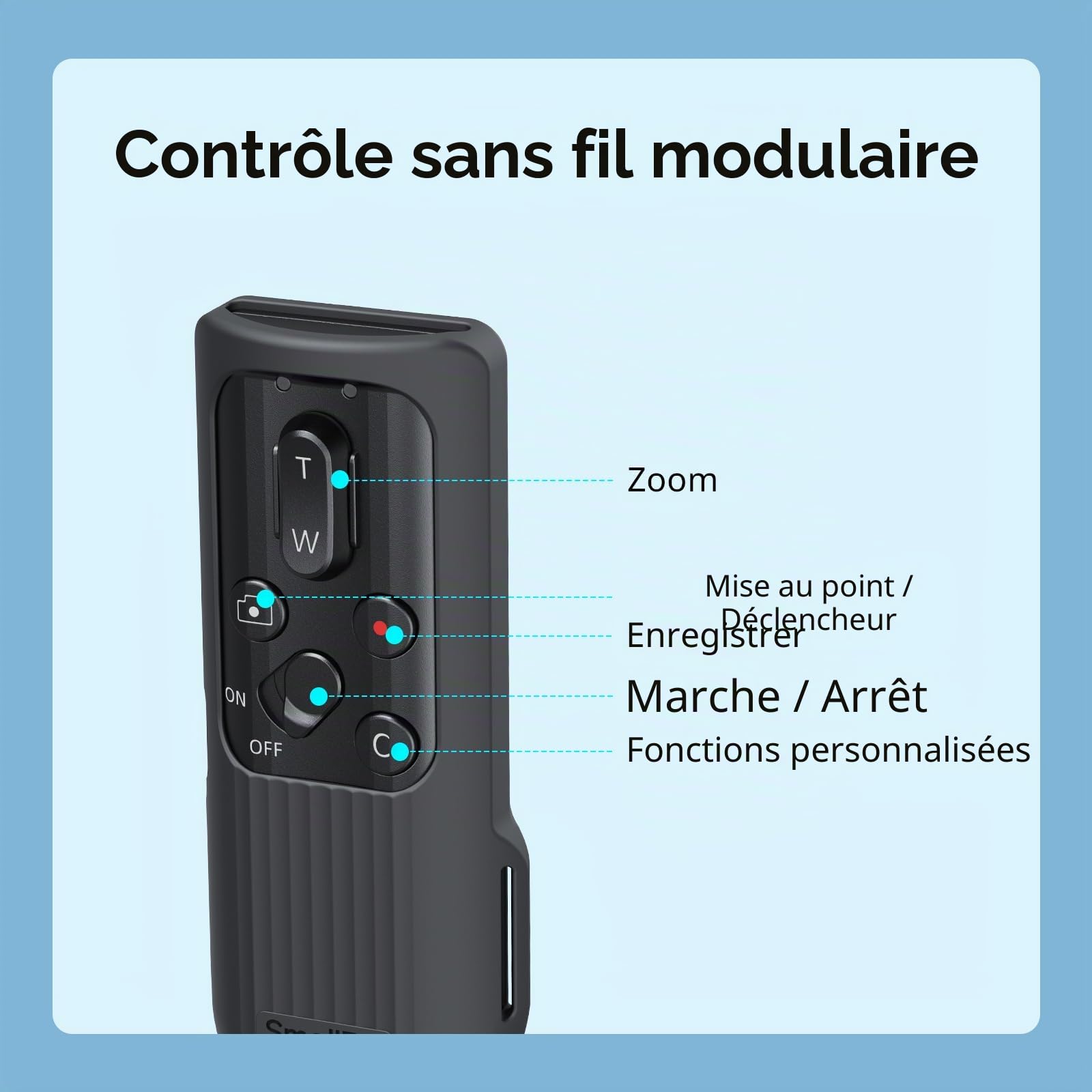SMALLRIG SR-RG2 Télécommande sans Fil Compatible Sony Canon Nikon Alpha 7 V IV R V R IV R III A6700 FX3 A7C A7CR A7C II ZV-E10 R5 R6 Z50 III