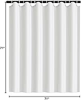 Vista 9 de Forro de cortina de ducha con ganchos, tamaño estándar suave de 71 x 71 pulgadas, 100% impermeable, se puede utilizar como forro de cortina de ducha