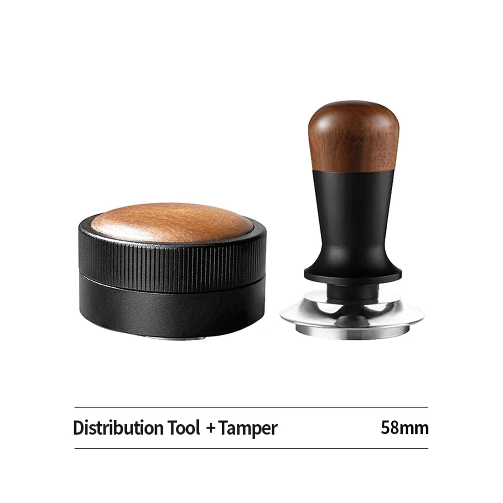 Kit di accessori for caffè espresso da 51/53/58 mm, pressino calibrato caricato a molla 30 libbre for uso domestico barista(58mm Set)