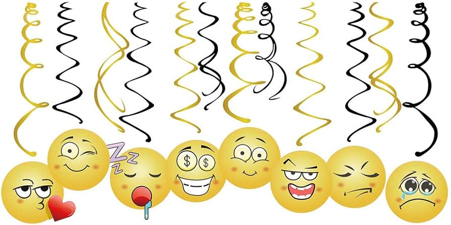 Amazon.com: Smile Hanging Swirl Decorations (30Ct) - Sad