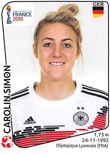 2019 Panini FIFA Women's World Cup France Album Stickers (Individual Sticker Only) Soccer #107 Carolin Simon Germany 2 Inch by 2 12 Inch Collectible