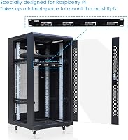 GeeekPi 1U Rack Mount Raspberry Pi 4B hűtéssel, HDMI adapterrel és kártyaolvasóval 5