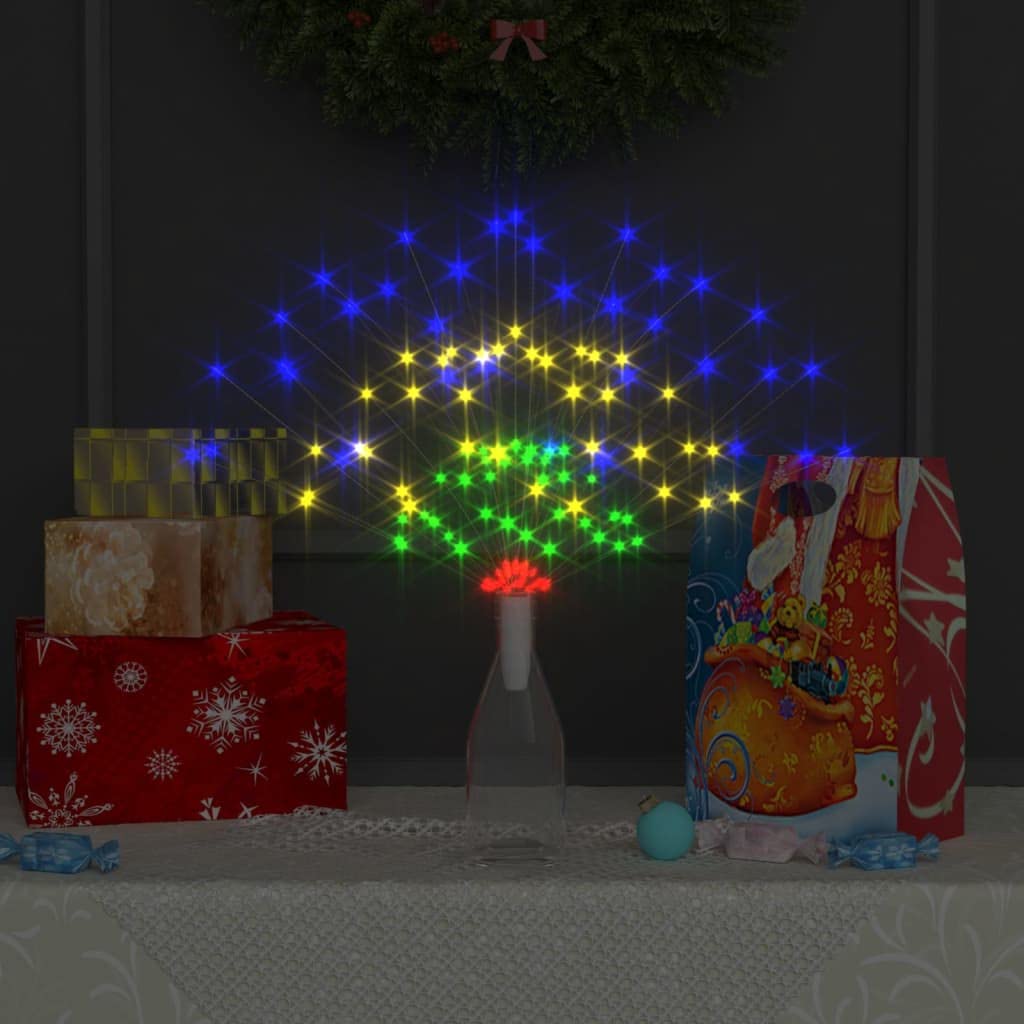 kleine lichterkette,mini lichterkette mit timer,klei,Feuerwerk-Lichter 10 Stk. Weihnachtsdeko Bunt 20cm 1400LEDsGeeignet für Patio, Schlafzimmer, Wohnzimmer, Weihnachten
