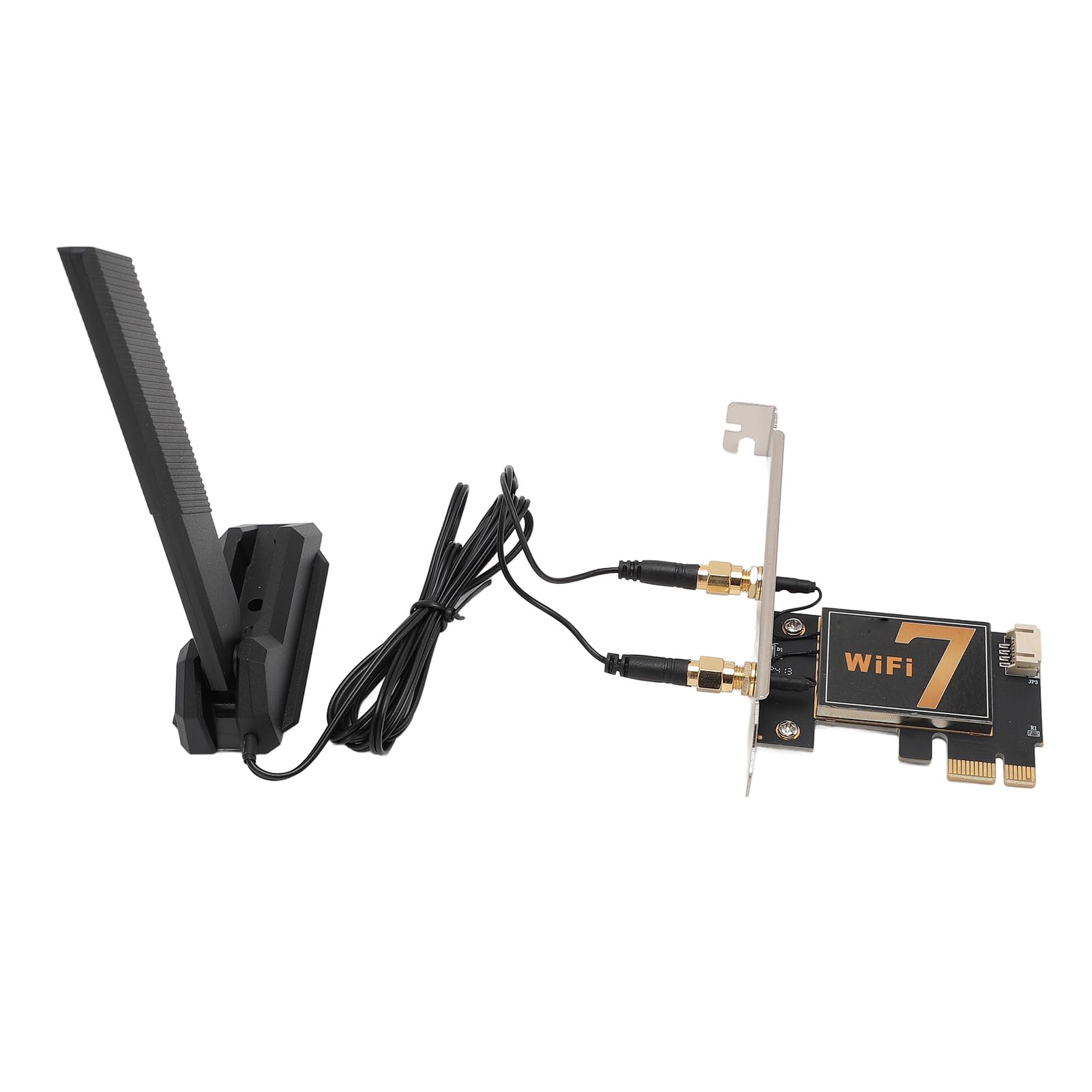 BE200NGW Scheda WiFi PCIE 8774Mbps per PC desktop, scheda WiFi PCIE, scheda di rete wireless a tre bande con antenna di estensione pieghevole da 12 dB per desktop