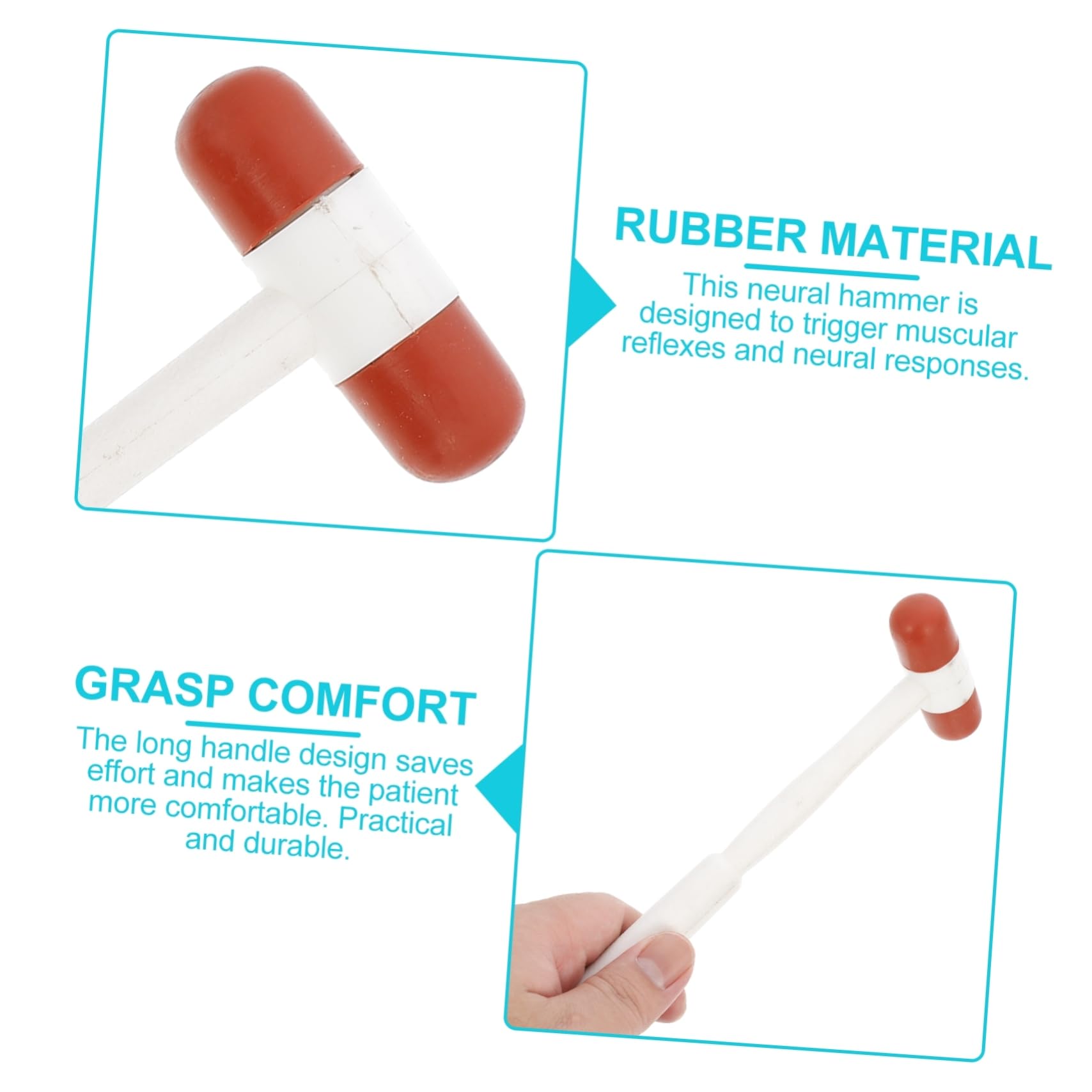 Gatuida 3piezas Martillo De Médico Para Pruebas Neurológicas Herramienta De Percusión Para Clínicas y Educación Diseño Ergonómico y Cómodo Para Reflexiones y Evaluación Médica