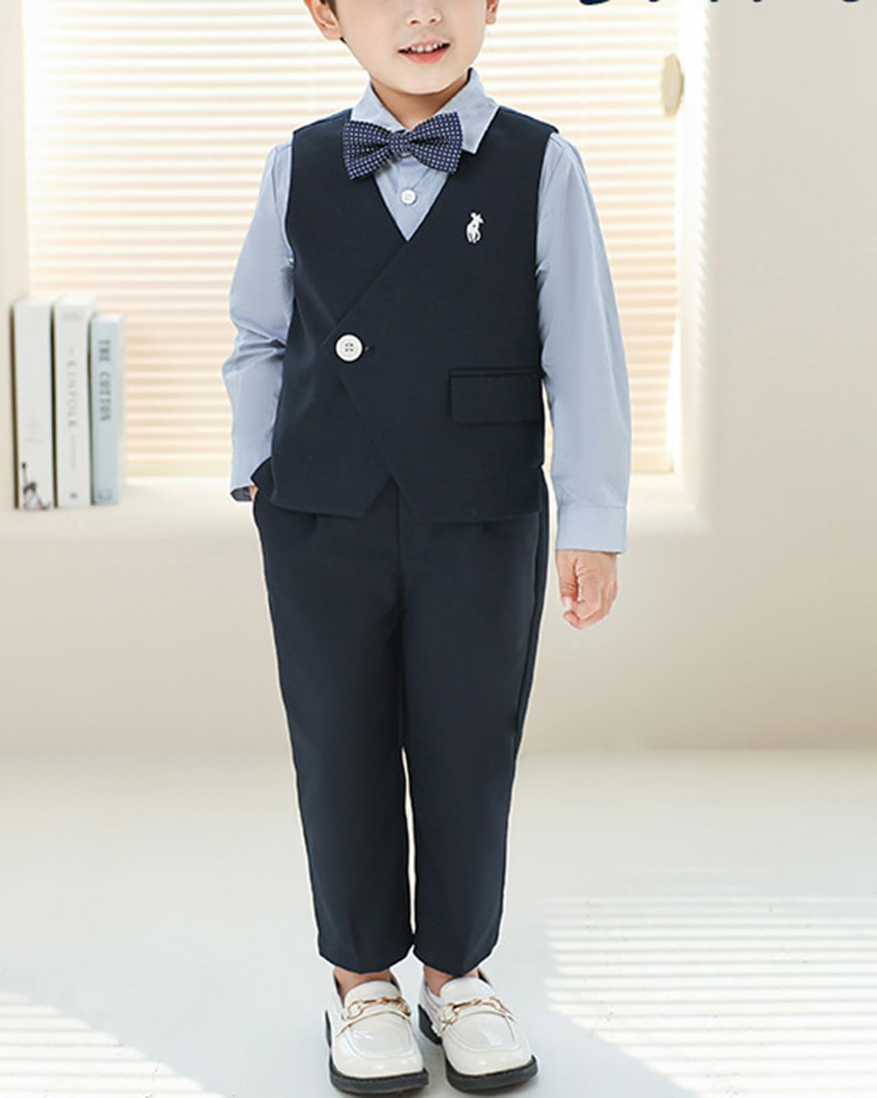 Abiti da Cerimonia Eleganti per Bambini Ragazzi, Completo Formale per Battesimo, Gentiluomo Nozze Smoking Abito per Ballo di Fine Anno