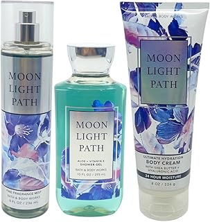 Moonlight Path gifts set 3 ~ Ultimate Hydration Body Cream, Shower Gel and Fine Fragrance Mist for bath and body work