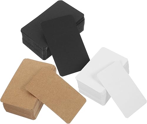 Miniatura 1 de EXCEART Blank Rustic Cards 300pcs Blank Message Card Small Index Cards Stationery Card Cards Blank Alphabet Cards Memo Card Blank Cards Blank