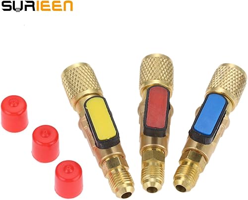 Miniatura 6 de Aire acondicionado Refrigerante Válvula de bola 14 '' SAE, R134a AC HVAC Válvulas de bola, Accesorios de baja pérdida HVAC para R134A R410A R12 R22