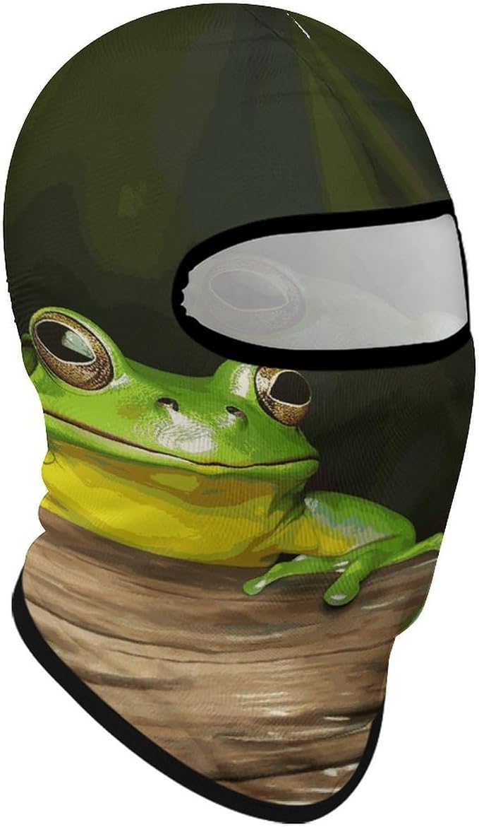 Balaclava máscara para hombre y mujer verde miniatura 8