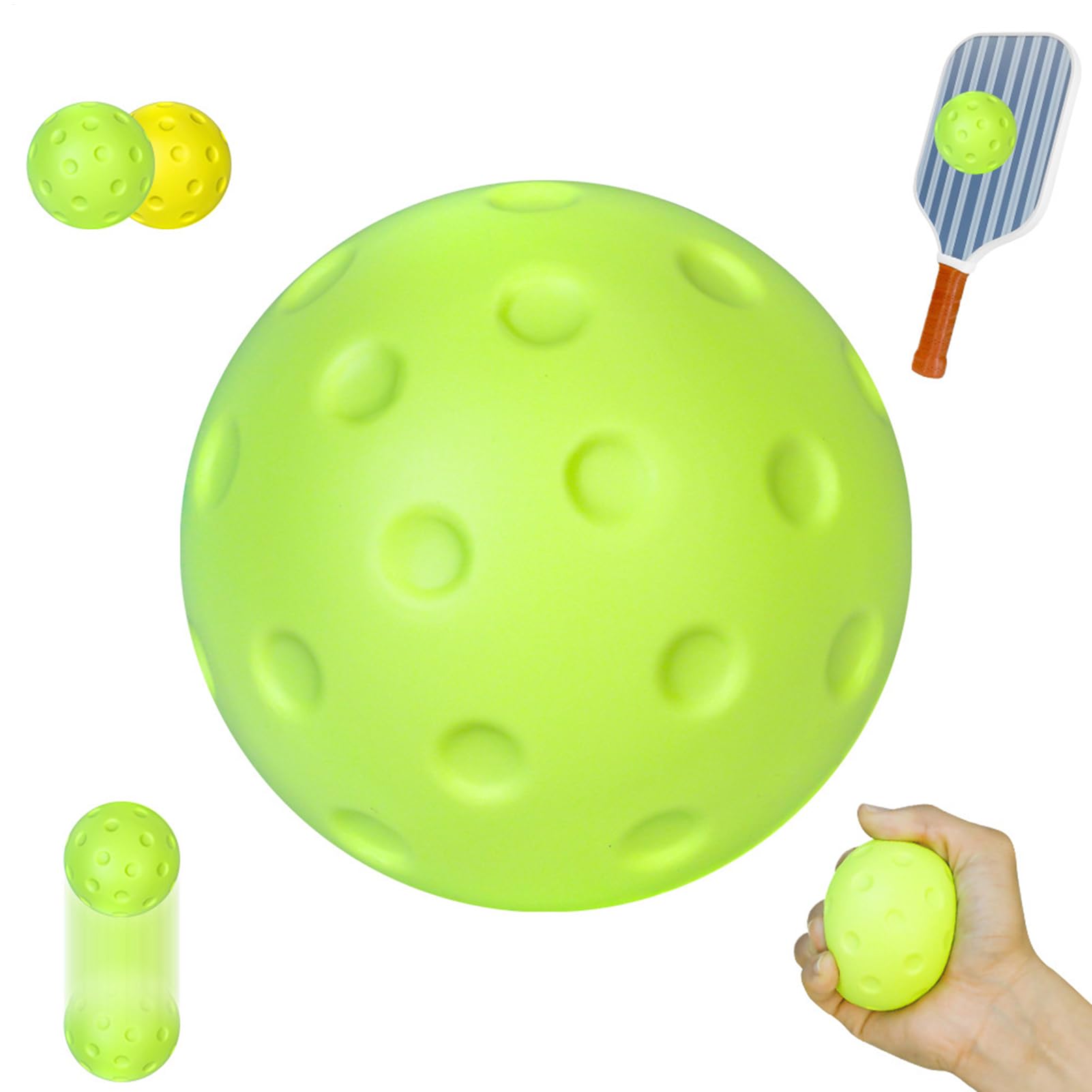 Indoor Pickleball Ball, Training Silent Ball, Standardgröße mit Soft-Effekt, geräuschreduzierendes Design für Übungssessions, Aufwärmwerkzeug und Hinterhof, Anfänger Pro Ready