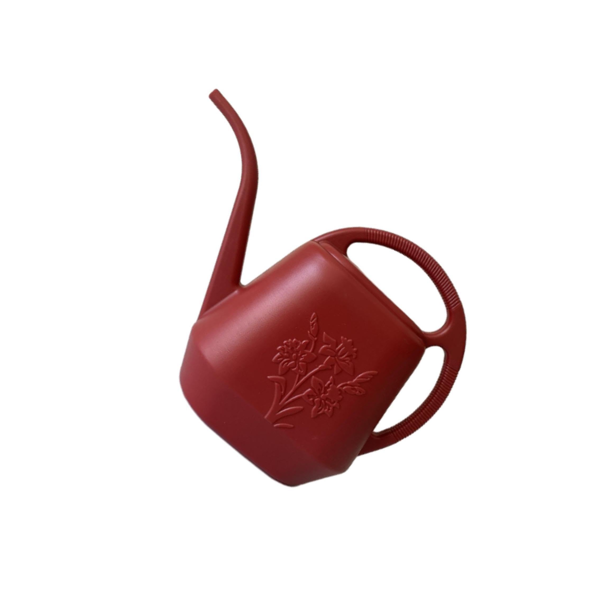 Zambuph Watering Pot Garden Watering Can Ergonomic Indoor Outdoor 4L Durable Long Spout Solution Easy To Water Plant Garden Can Indoor Outdoor Plant Flower, Red, 38x24.5cm