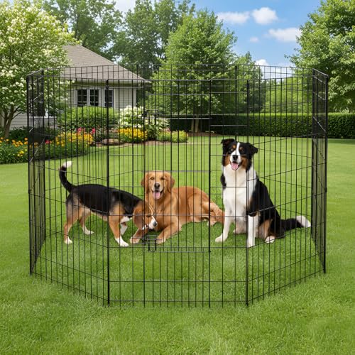 Image of FDW | Dog Playpen | 42 inch, 8 Panels | Heavy Duty Metal Pet Exercise Pen