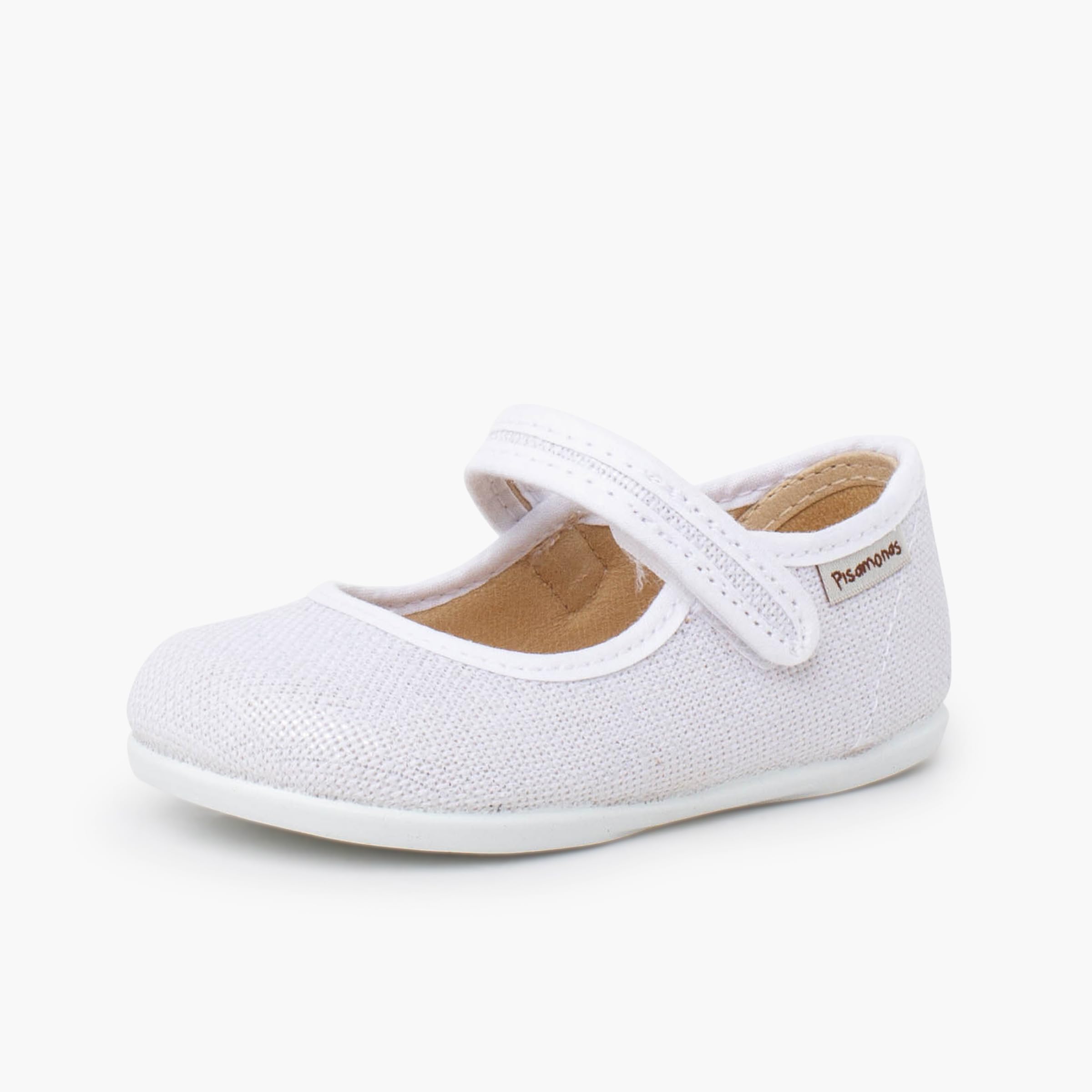 Pisamonas Ballerine con Cinturino Barefoot Lino Brillante A Strappo