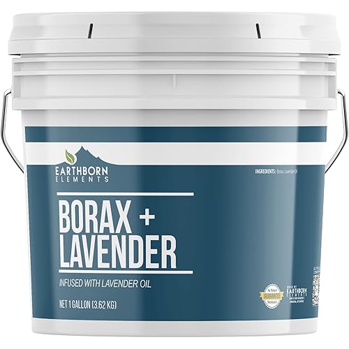 Earthborn Elements Borax with Lavender Essential Oil, 1 Gallon Bucket, Light & Refreshing Scent, Laundry Additive