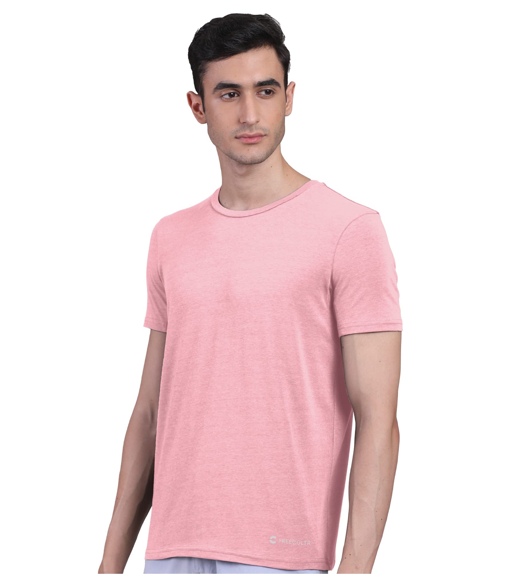 FreecultrMen's Bamboo Undershirt Anti Microbial Anti Odor Breath tech Super Soft & Comfort Fit Lounge wear and Sleep wear T-Shirt -(Pack of 1)