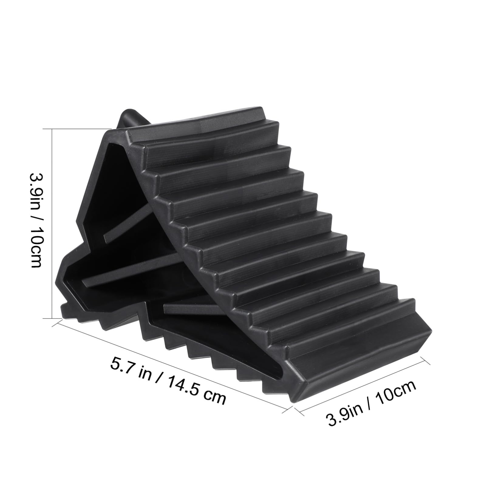 Luxshiny Tire Ramps 2pcs Plastic Stop Control Tire Triangle Pad Anti Silp Tools for Car Truck